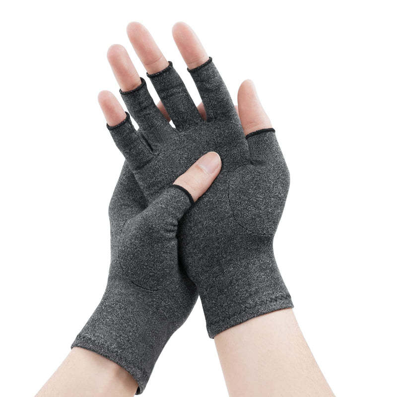 [Australia] - Arthritis Gloves for Women Men, Arthritis Pain Relief Gloves Fingerless Gloves Hand Warmers Gloves Compression Gloves Small 