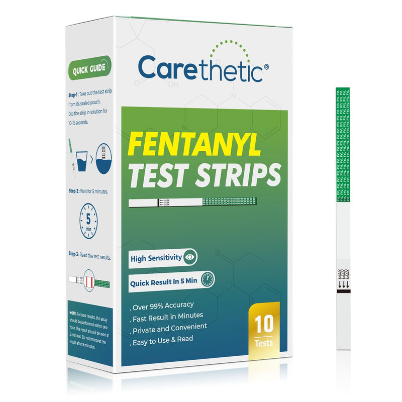 [10 Pack] Fentanyl Test Strips - Rapid Safety Test by Carethetic