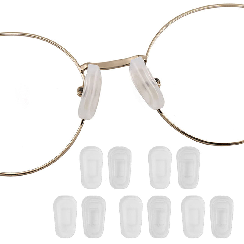 [Australia] - Eyeglass Nose Pad Covers, Slip-on Silicone Nose Pad for Glasses, Soft Eyeglass Repair Kit with Nose Piece pads, Anti-slip Eyewear Protective Covers Nose Bridge Pads(White,5 Pairs) White M size 