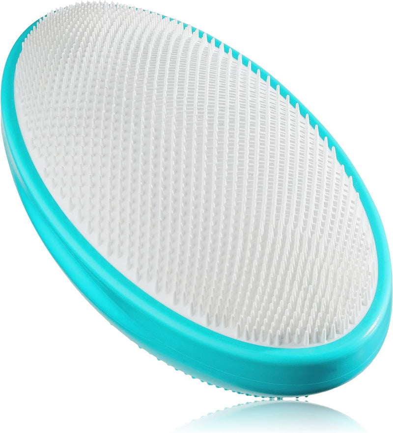 [Australia] - WIZKER® Premium Ingrown Hair Exfoliating Brush: Soft + Firm Face Body Scrubber, Sensitive Skin Exfoliator, Prevents Razor Bumps, Shave, Laser, Wax, Epilation, Dermaplaning – Waterproof, Mold Resistant Sea Blue 