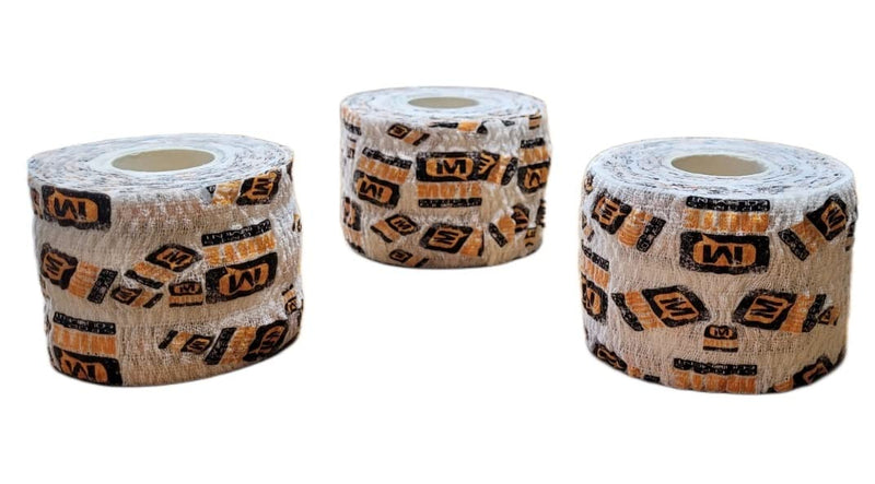 MUTE Sports Athletic Thumb Tape | 3 Pack | Waterproof and Sweatproof for Weight Lifting | Flexible Non-Slip Hook Grip Tape | Adhesive Finger Tape | Stretchy | Tearable | 2 inches | Power Lifting