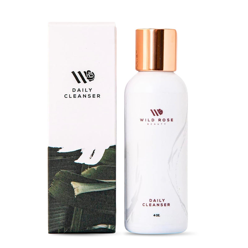 Vitamin E + Glycerin Face Wash Cleanser | For Acne, Cleansing, Daily Buildup Pore Removal - Made W/Botanicals (Wild Rose Beauty)