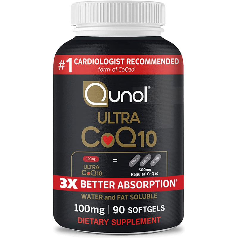 [Australia] - Qunol Ultra CoQ10 100mg Softgels- 3x Better Absorption, Antioxidant for Heart Health & Energy Production, Coenzyme Q10 Vitamins and Supplements, 3 Month Supply, 90 Count 90 Count (Pack of 1) 
