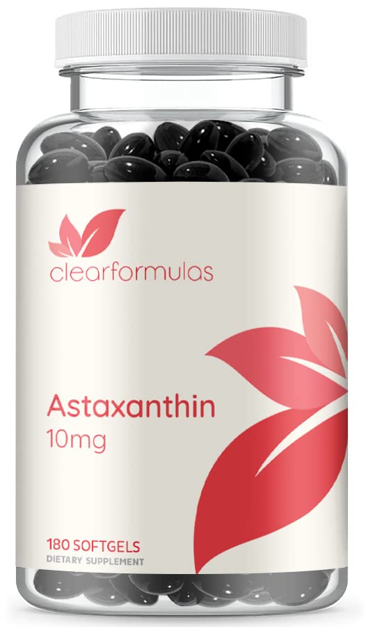 [Australia] - ClearFormulas Astaxanthin 10mg 180 Softgels Max Strength Astaxanthin Supplement 