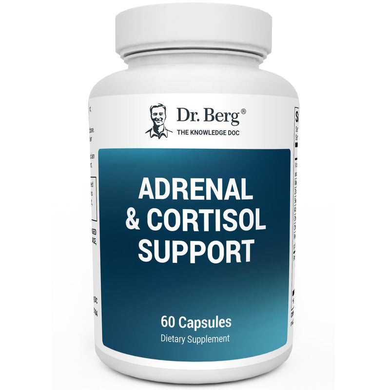 Dr. Berg Adrenal & Cortisol Support Supplement | +Ashwagandha | 60 Capsules | Mood, Focus, Relaxation & Stress Support* | Ashwagandha Extract | Cortisol Manager Formula* 60 Count (Pack of 1)