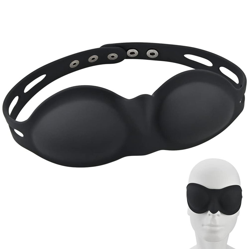 [Australia] - SM Erotic Silicone Eye Mask Blackout Adult Erotic Products Super Soft Silicone Role Play Suitable for Male Female Couples BDSM Adult Black Eye Mask Suitable for Male Female Couples 