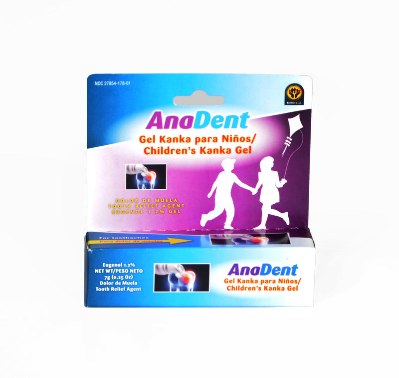 [Australia] - Children's Anadent Gel for Toothache & Gum Pain, Instant Pain Relief Gel for Kids & Babies, Made with Eugenol Plant-Based Ingredient to Relieve Teething Pain or Toothaches, 7g (0.25 oz) 