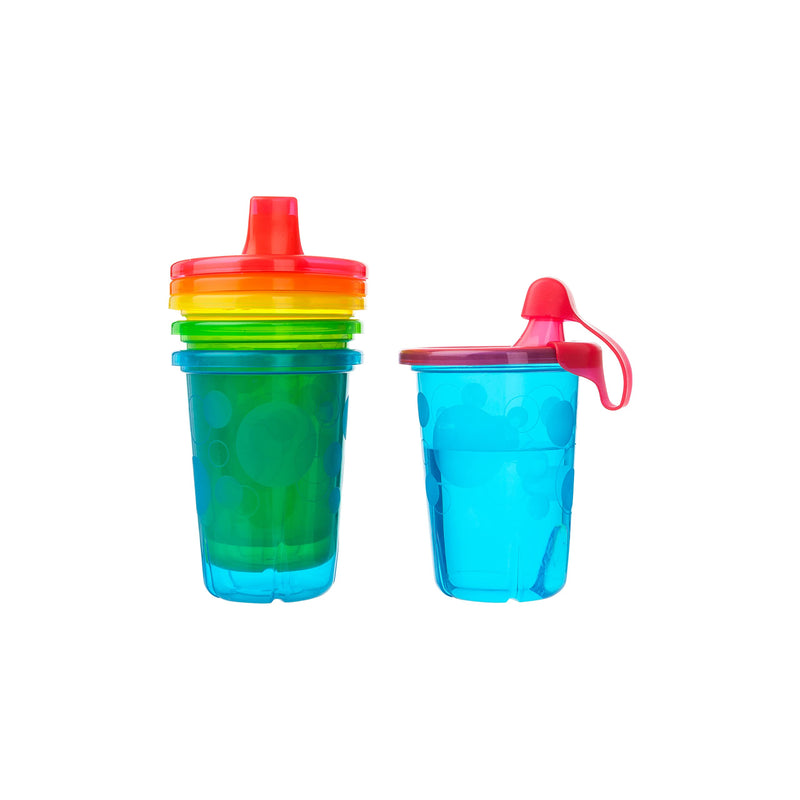[Australia] - The First Years Take & Toss Toddler Straw Cups - Multicolored Toddler Cups with Straws - Toddler Sippy Cups and Party Supplies - Baby Feeding Essentials - 10 Oz - 4 Count (Pack of 1) Neon Rainbow 10 Ounce - 4 Count (Pack of 1) 