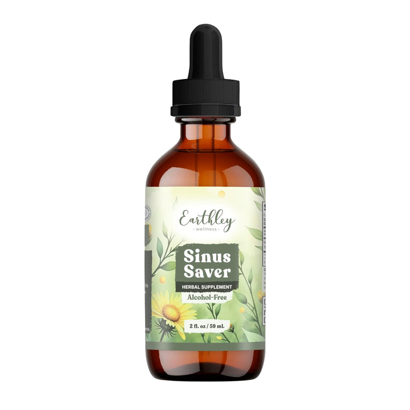 Earthley Wellness Sinus Saver, Natural Remedy, Free of Allergens, Parabens, and Preservatives, Helps Boost Vitamin C (2 oz, Alcohol Free) 2 Fl Oz (Pack of 1)