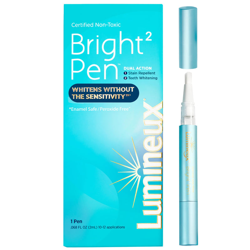 [Australia] - Lumineux 2-in-1 Whitening Pen (1 Pack) Enamel Safe and Clinically Proven to Whiten without The Sensitivity - Removes Coffee, Tea, and Smoking Stains Single 