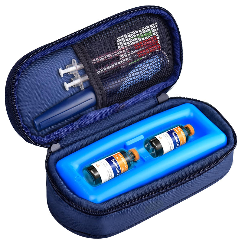[Australia] - Insulin Vial Cooler Travel Case,Diabetes Carrying Insulated Bag for Supplies Keep Medicine Cool,Diabetic Small Bottle Protector Kit for Storage,Portable Mini Pack with Protective Ice Brick Small--Fits Vial 