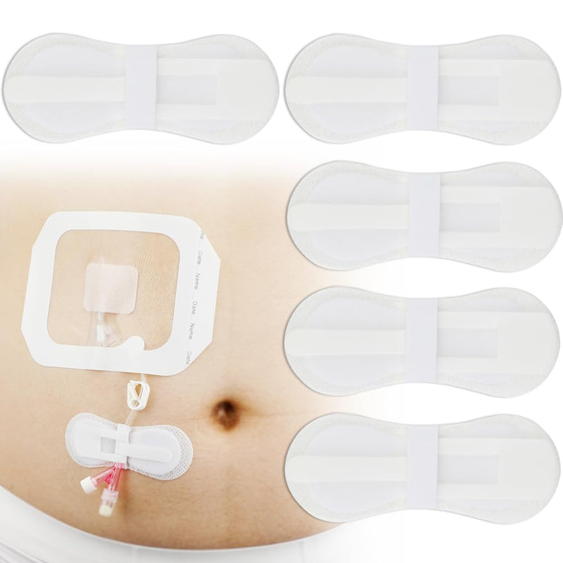 [Australia] - Low-Profile Catheter Stabilization Device for Kids Baby's Gtube Feeding Tube G J Tube Peg Pd Catheter Holder Peritoneal Dialysis Accessories Adhesive Patch Dressing (Pack of 10) Small 10 Pcs 