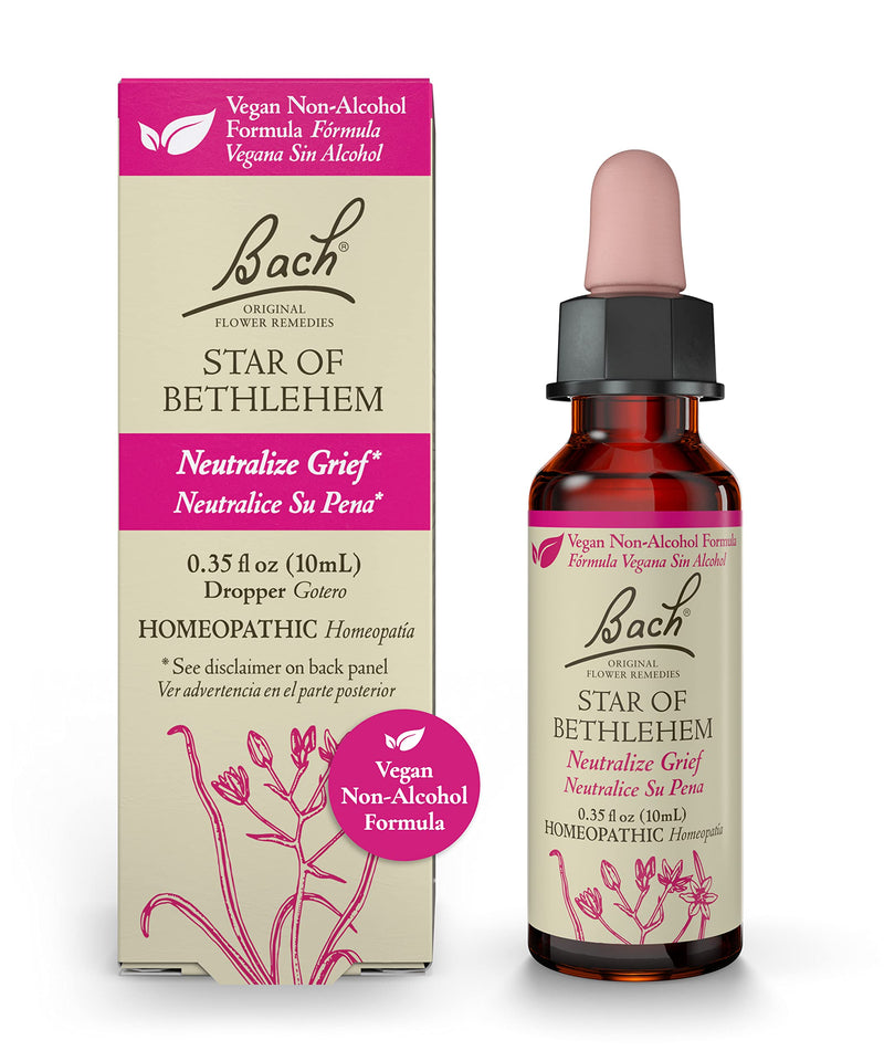 [Australia] - Bach Original Flower Remedies, Star of Bethlehem for Grief and Shock (Non-Alcohol Formula), Natural Homeopathic Flower Essence, Vegan, 10mL Dropper 