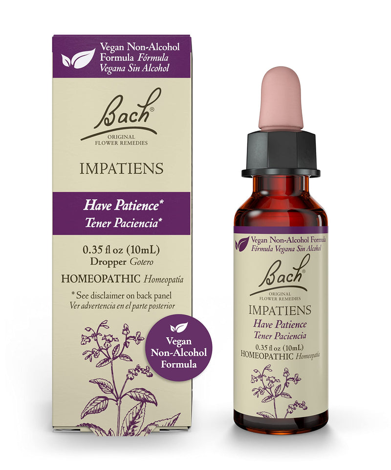 [Australia] - Bach Original Flower Remedies, Impatiens for Patience (Non-Alcohol Formula), Natural Homeopathic Flower Essence, Vegan, 10mL Dropper 