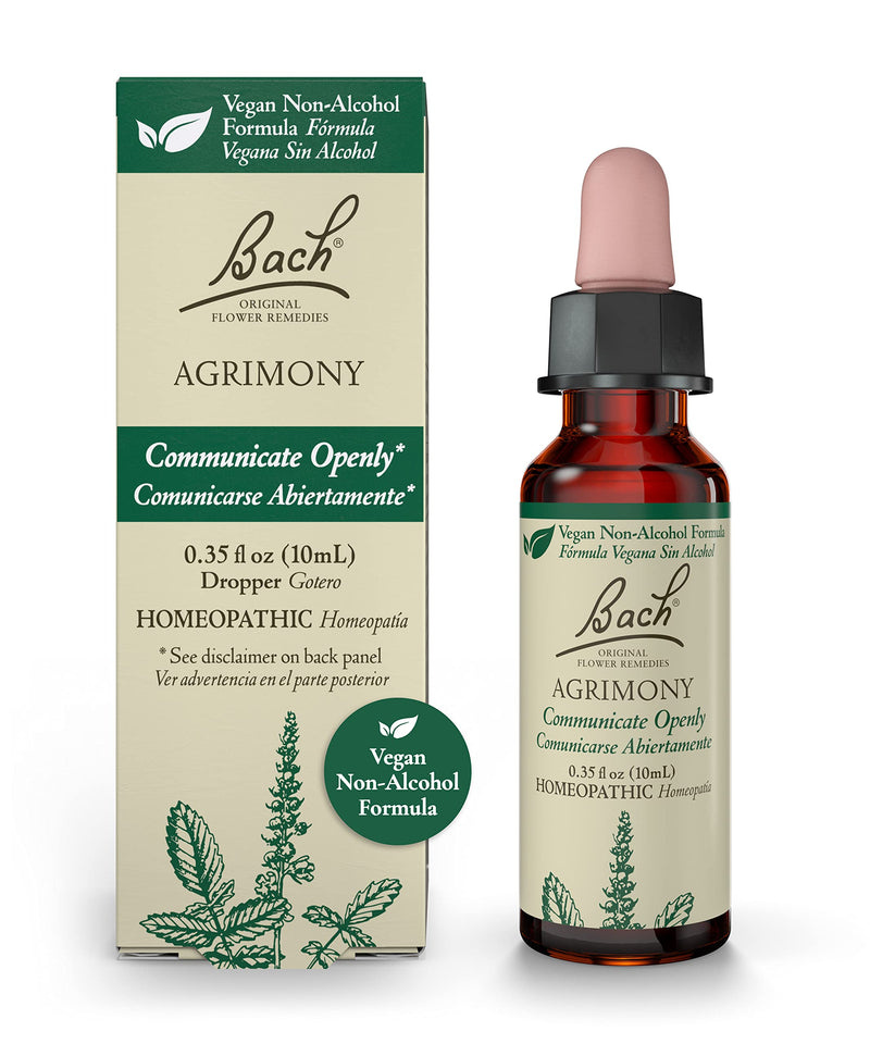 [Australia] - Bach Original Flower Remedies, Agrimony for Open Communication (Non-Alcohol Formula), Natural Homeopathic Flower Essence, Holistic Wellness and Stress Relief, Vegan, 10mL Dropper 
