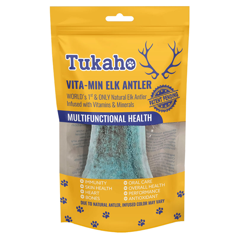New Vita-Min Split Elk Antlers for Dogs Large with Vitamins & Minerals for Overall Health – Natural Dog Dental Treats for Oral Care (Large) 1 Count (Pack of 1) - PawsPlanet Australia