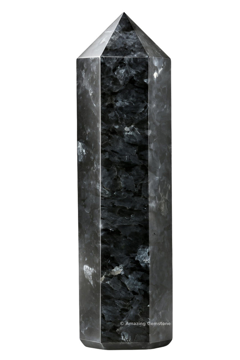 Amazing Gemstone Large Larvikite Crystal Towers ~ Natural Healing Crystal Point Obelisk for Reiki Healing and Crystal Grid (5.5 to 6 INCH) 5.5" to 6" INCH