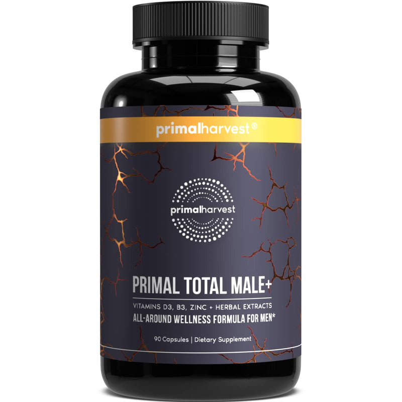 [Australia] - Primal Harvest Primal Total Male Natural Tribulus Terrestris, Fenugreek, Korean Ginseng, Maca Root Horny Goat Weed for Men Booster, Max Boost 90 Capsules… 90 Count (Pack of 1) 