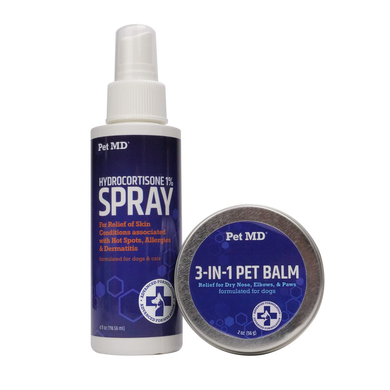 Pet MD Hydrocortisone Spray & 3-in-1 Pet Balm - PawsPlanet Australia