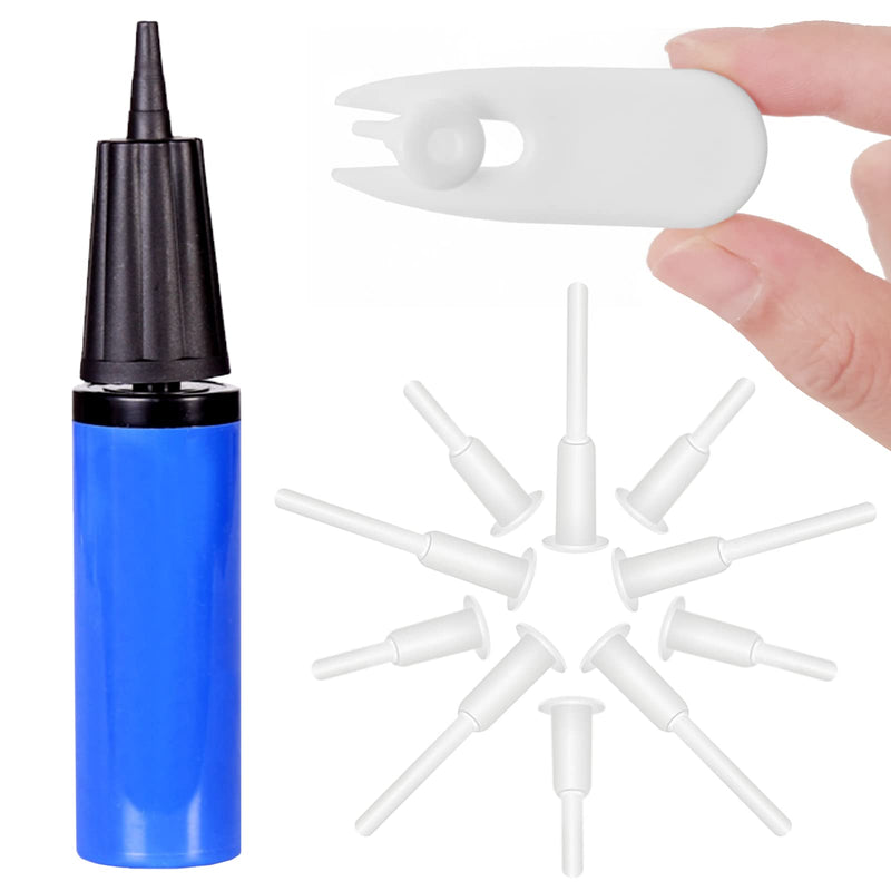 [Australia] - Exercise Ball Pump, Air Pump for Exercise Ball, Yoga Ball Pump with Fitness Ball Plug Replacement kit Yoga Ball Plug Replacement Plug for Exercise Ball Inflator Pump Blue 13 PCS 