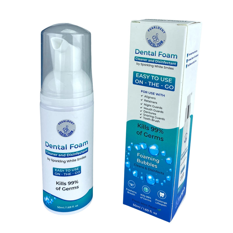 [Australia] - Pearldent Dental Foam - Cleans and Sterilizes Removable Dental and Ortho Appliances - Up to 4 Months Supply. Great for Aligners, Retainers, Mouth Guards. 