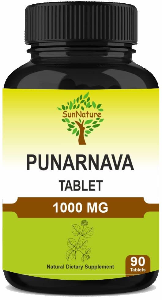 [Australia] - Punarnava Tablets 90 Tablets, 1000 mg| 45 Days Supply| Herbal Tablets| Herbal Supplements| Vegan | Boerhaavia diffusa | from India 