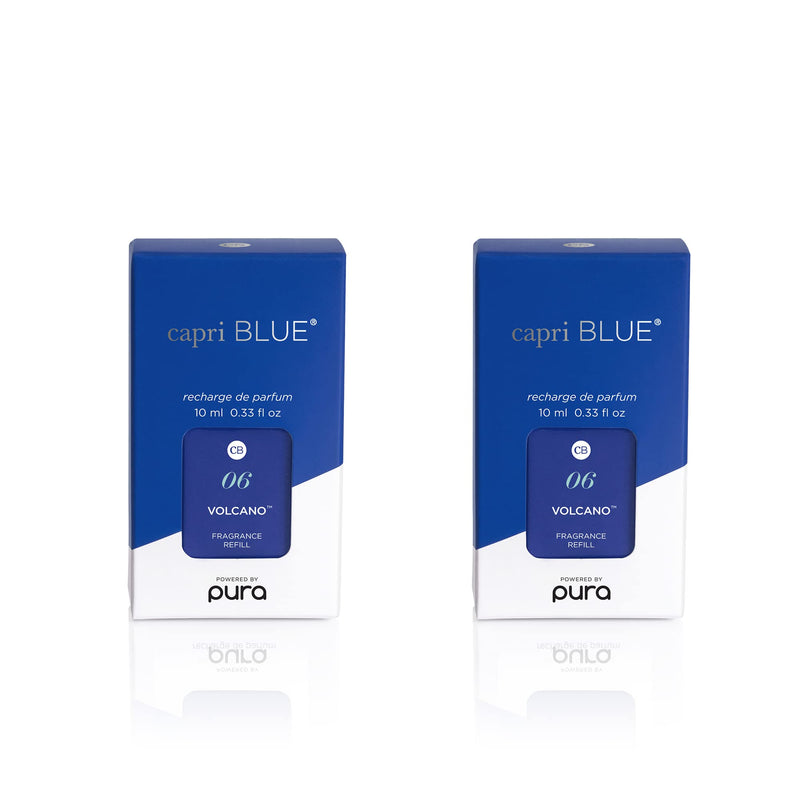[Australia] - Capri Blue Volcano Pura Smart Home Plug-in Diffuser Refills – Capri Blue Pura Refills – Pura Diffuser Refills with a Tropical, Citrus Scent – Long-Lasting Aromatherapy Diffuser Refills (Pack of 2) 