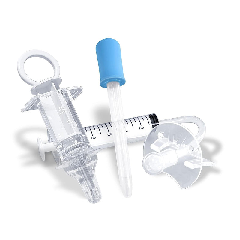 [Australia] - Baby Medicine Dispenser Kit - 3PCS - Silicone Infant Medicine Syringe Pacifier Dropper, Toddler Feeding Pacifiers Dispensers Products for Babies Newborn Essentials Must Haves Medical Kits 