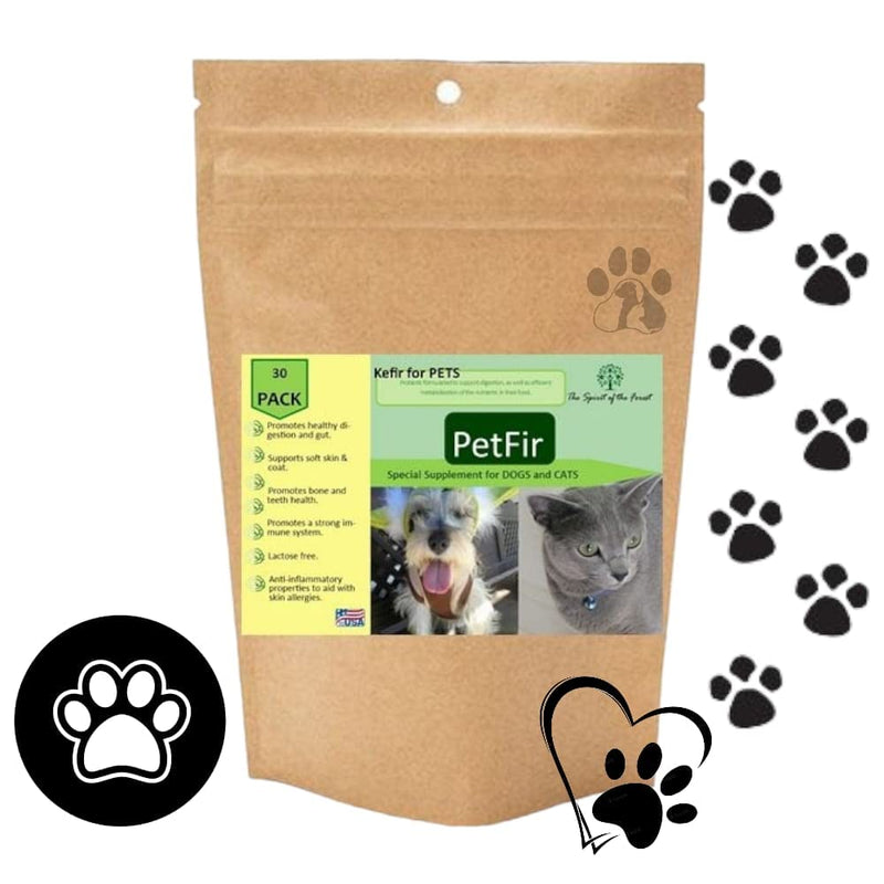 Petfir Pack Kefir for Dogs and Cats Supplement Pets probiotic dog advanced probiotic formula for dog (50 gr) 50 gr - PawsPlanet Australia