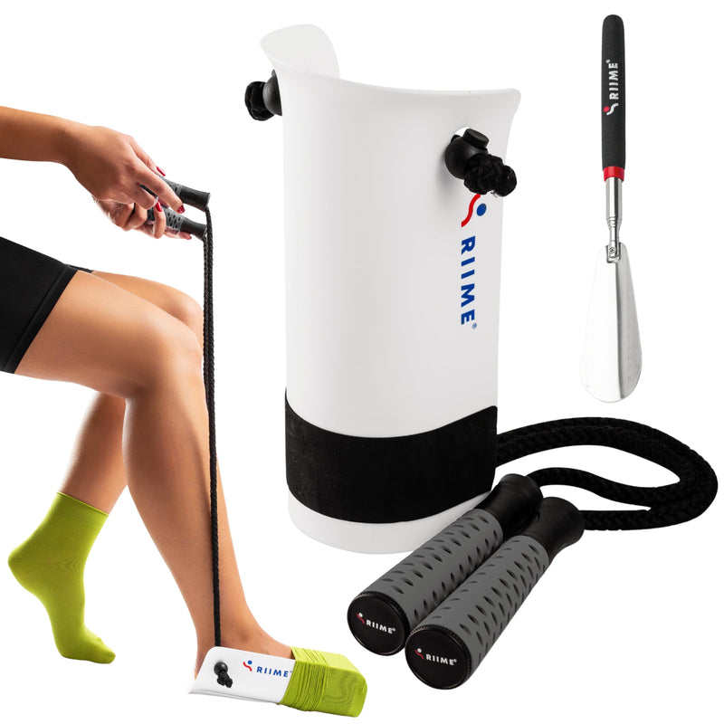[Australia] - SOKELP-Sock Aid Device for Seniors-Elderly Sock Helper-Sock Aid-Sock Assistant Device No Bending-Easy Use-Hip Kit-Disability Aids-Sock Aids for Putting On Socks-Sock Puller Gray 