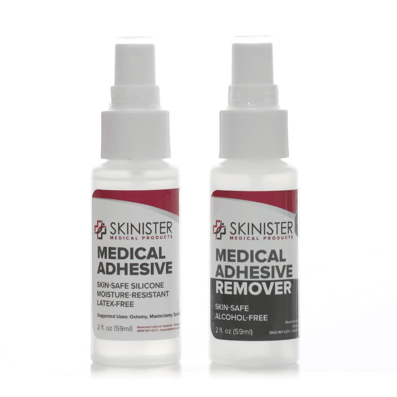 [Australia] - Medical Adhesive (2oz) and Remover (2oz) Combo Pack | Ostomy Adhesive, Breast Form Adhesive|Waterproof Silicone Skin Glue for Bandages, Prosthetics, Condom Catheters, Skin Adhesive 