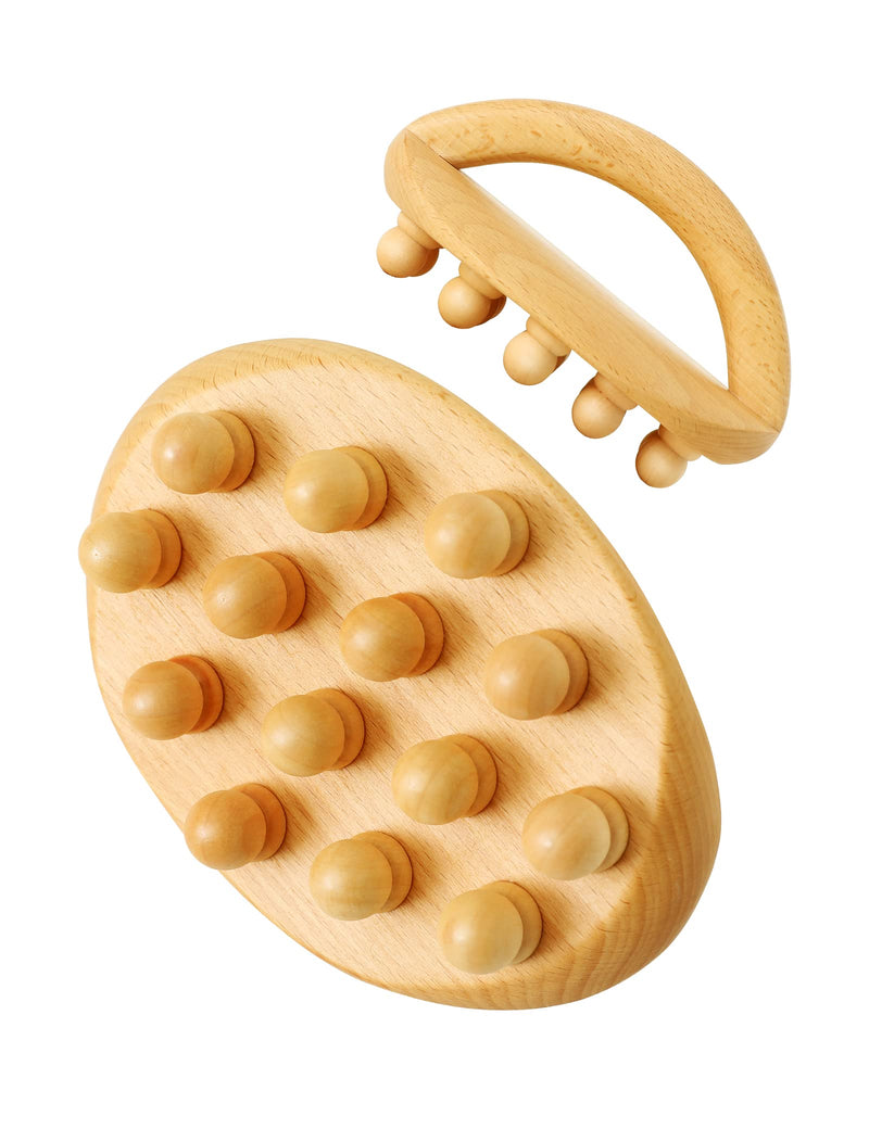[Australia] - Wood Therapy Massage Tools,Wooden Massage Body Brush for Cellulite Remover,Itchy Skin Relief,Body Shaping,Professional Maderoterapia Kit Colombiana,Lymphatic Drainage Massager(1 Pack) 1pcs 