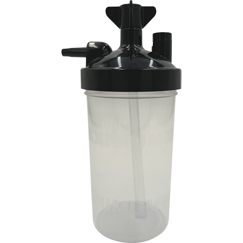 [Australia] - ResOne 1pk Oxygen Humidifier Bottle, 350ml w/Pressure Relief Valve - Oxygen Concentrator Humidifier Bottle for Therapy - Portable, Medical Grade for Clinic or Home Use - Plastic 1 