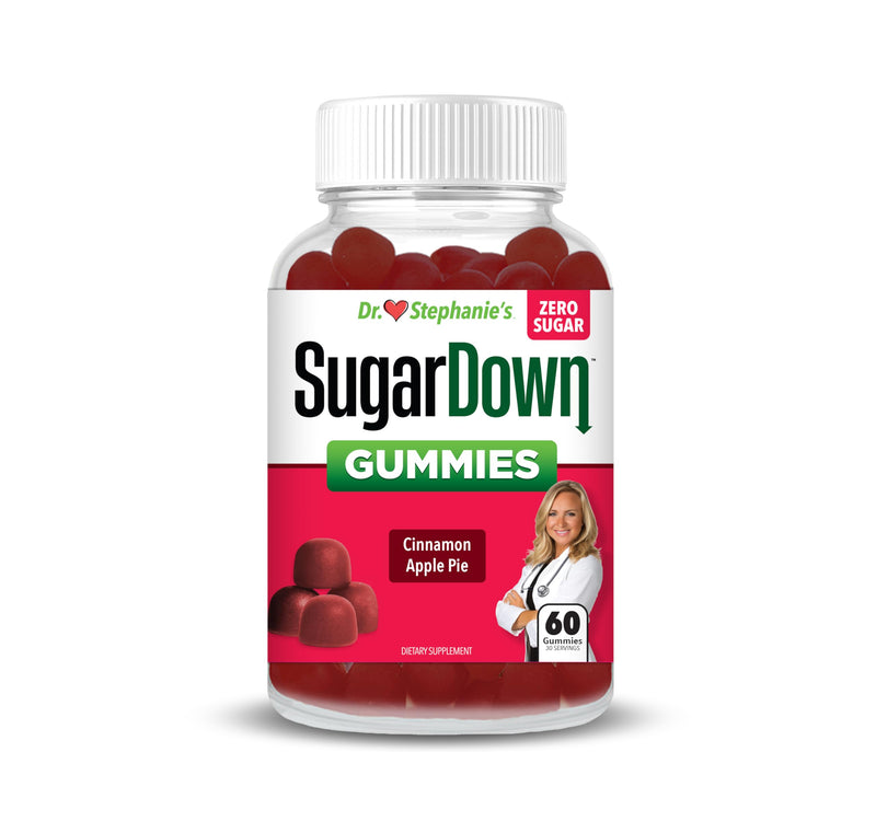 [Australia] - Dr. Stephanie’s SugarDown Gummies – Ceylon & Cassia Cinnamon Supplement - 0g Sugar 60 Count (Pack of 1) 