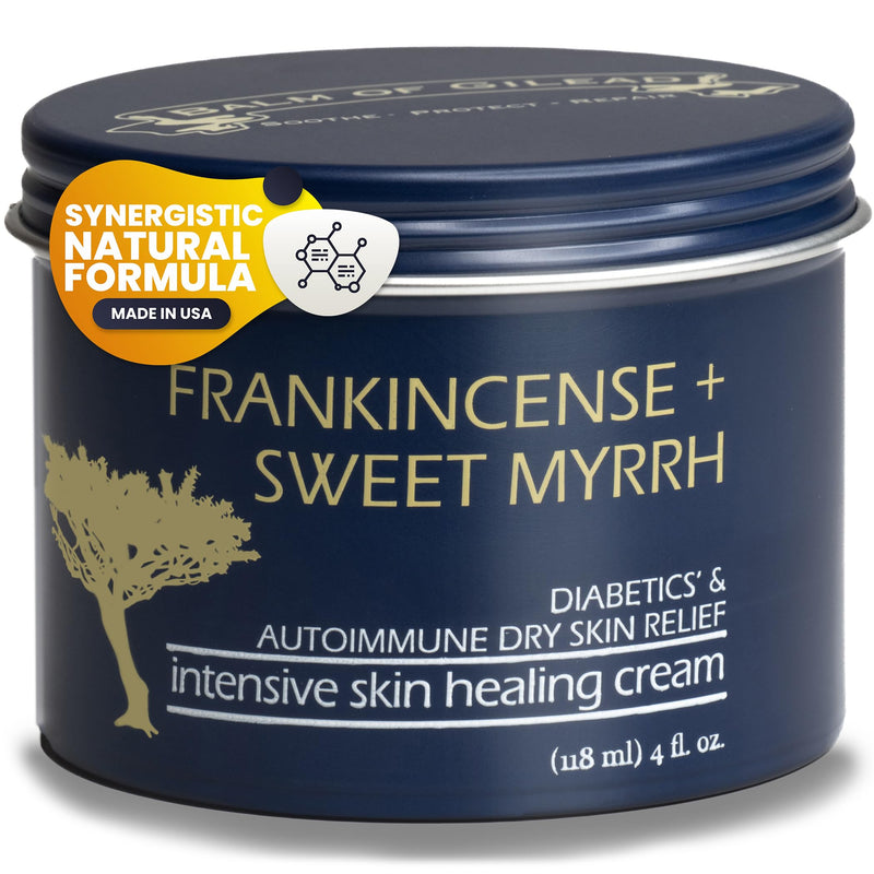 [Australia] - BALM OF GILEAD Foot Healing Cream – Frankincense & Sweet Myrrh Moisturizer for Sensitive Skin - Relieving Foot Therapy & Diabetic Skin Healing - Deeply Nourishing & Synergistic Cream 