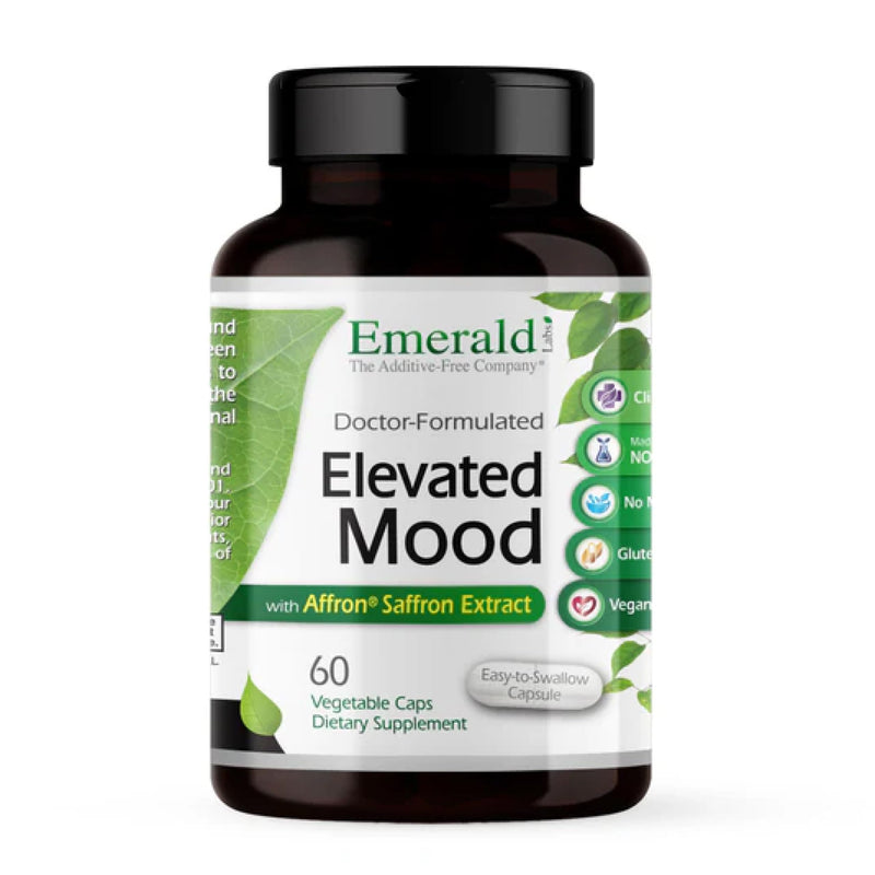 Emerald Labs Elevated Mood, 60 Vegetable Capsules (30-Day Supply) | Stress Management Supplement* with Sensoril Ashwagandha Extract & Affron Saffron Extract