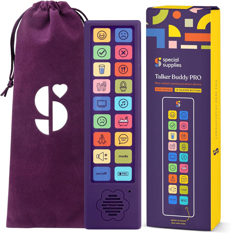 [Australia] - Special Supplies AAC Communication Device Speech Therapy,Talker Buddy Communication Device For Non Verbal Kids & Adults,Autism Talking Aids For Home,School Kids Communication Device W/Recording Option 