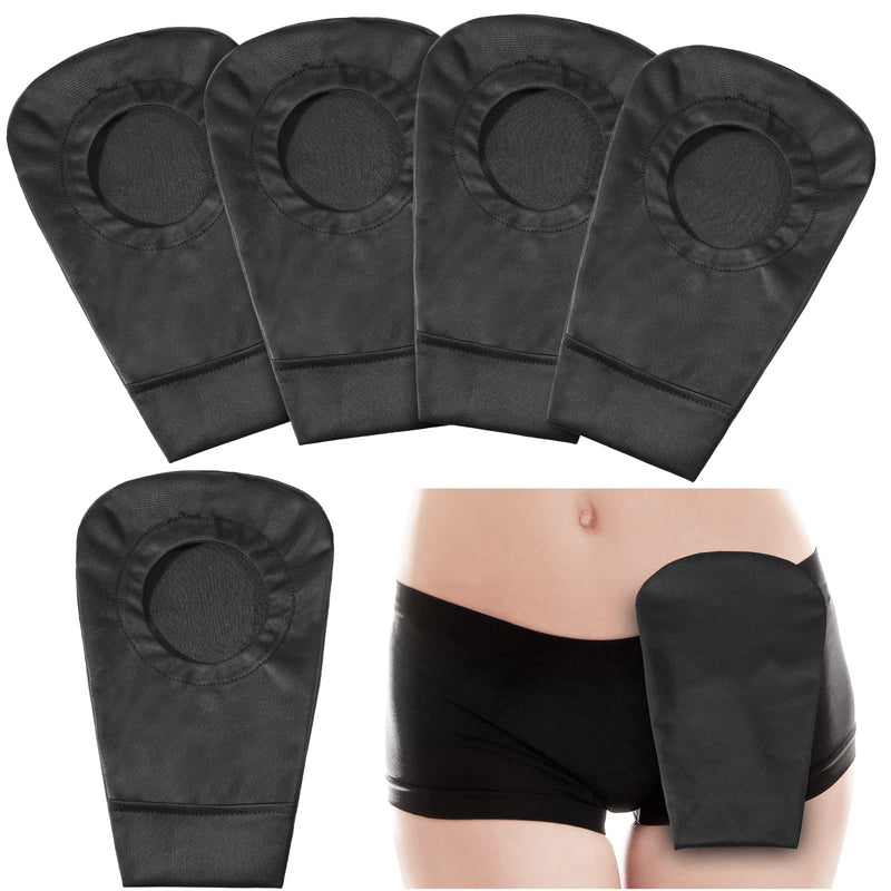 [Australia] - 4 Pcs Black Ostomy Bag Cover Ostomy Pouch Cover Odor Control Stretchy Bag Cover Washable Pouch Liner for Women Men Lightweight Care Protector Protective Bag (2.8 Inch Diameter) 2.8 Inch Diameter 