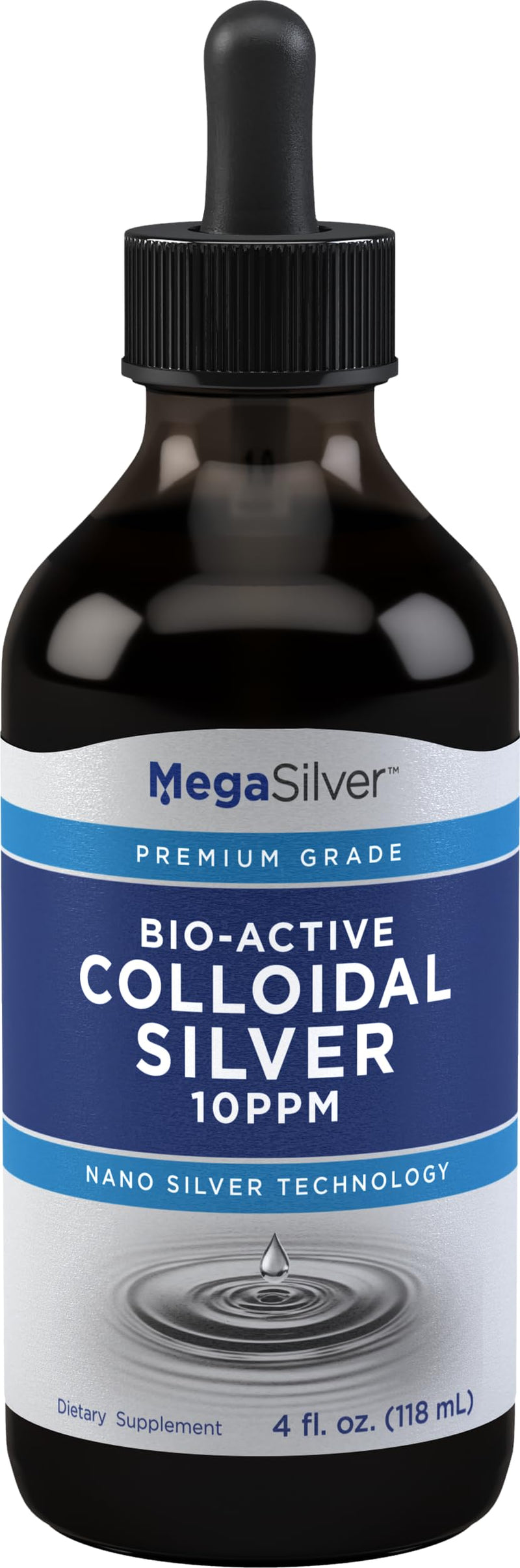 [Australia] - Piping Rock Collodial Silver Drops | 10 ppm | 4 oz | Bio-Active | Convenient Liquid | Nano Silver Technology | Non-GMO, Gluten Free 
