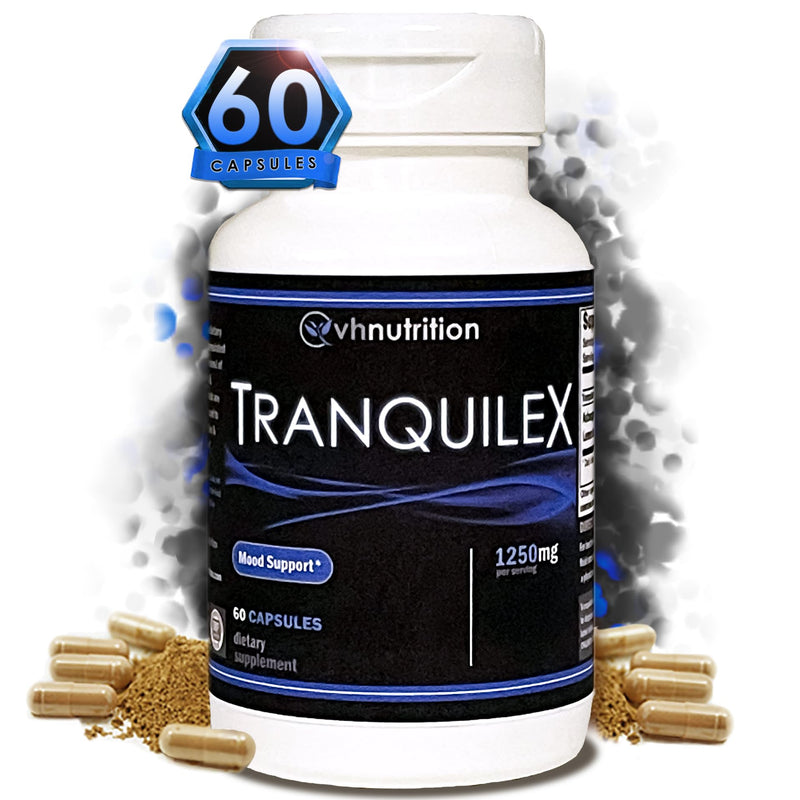 [Australia] - VH Nutrition TRANQUILEX | Stress Relief Supplement* | Ashwagandha, Passion Flower, Kava Kava, Lemon Balm, Licorice Root, and Lavender | Natural Relaxation and Mental Calmness | 60 Capsules 