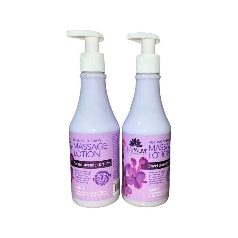 [Australia] - La Palm Healing Therapy Massage Lotion 8 fl oz. - Sweet Lavender Dreams (Pack of 2) 
