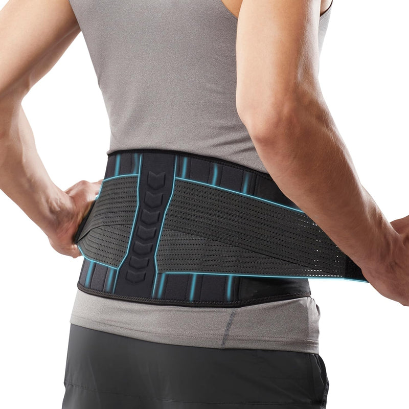 [Australia] - Copper-infused Back Support Brace for Men and Women- Lightweight & Breathable Back Support Belt for Mild to Moderate Lower Back Pain, Muscle Spasm, Strains, Arthritis, Sciatica, Injury Recovery, Rehabilitation (L/XL) L/XL 