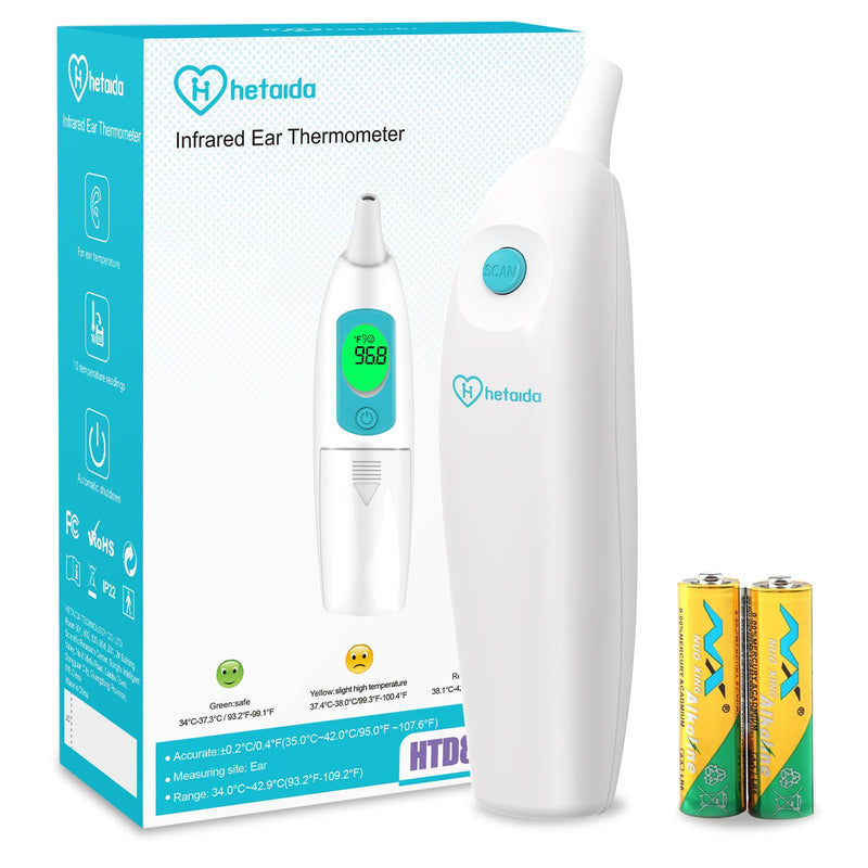 [Australia] - Ear Thermometer for Adults and Kids, Digital Thermometer with Fever Alarm and Instant Accuracy Readings, Infrared Thermometer Gun for Infants, Baby Thermometer, Fast, Reliable 
