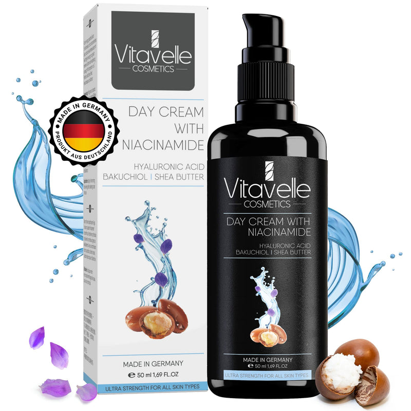 VITAVELLE Pore Refining Face Cream – Daily Hydrating Moisturizer with Vitamin B3, Plant Retinol & Shea Butter – Balancing Skin Care for Smooth, Even Complexion (1.69 Fl Oz)