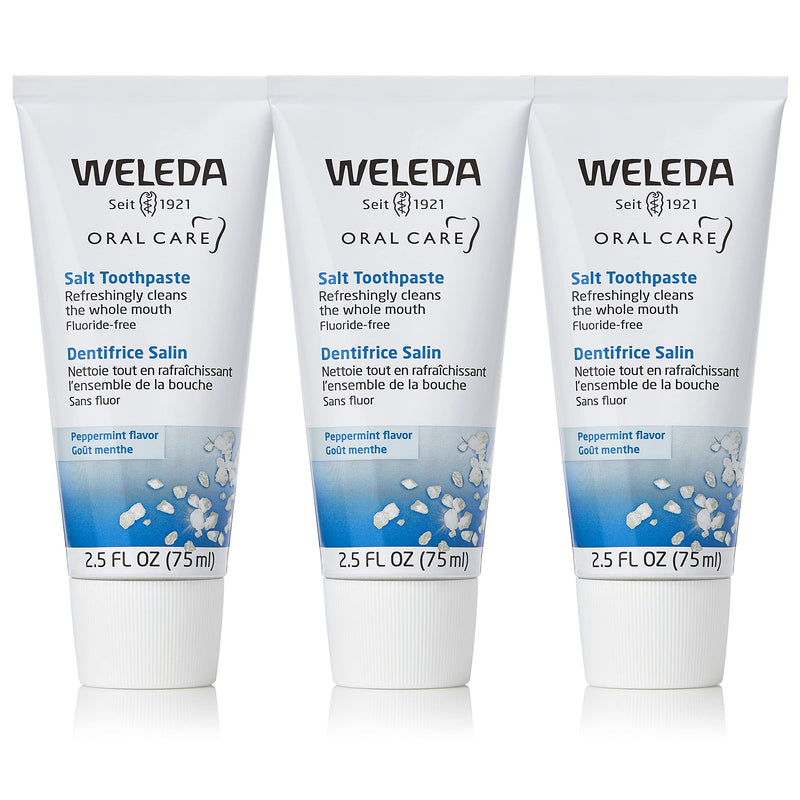 Weleda Natural Salt Toothpaste. 2.5 Fluid Ounce (Pack of 3) 2.5 Fl Oz (Pack of 3)
