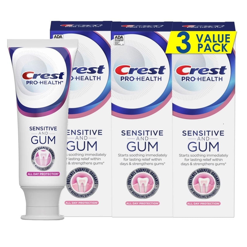 [Australia] - Crest Pro-Health Gum and Sensitivity, Sensitive Toothpaste, All Day Protection, 3.7 oz, Pack of 3 