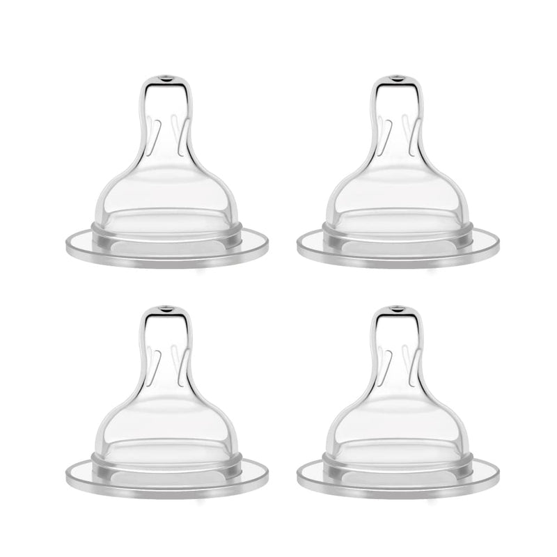 [Australia] - Maymom Silicone Nipple Slow Flow, 4pc; Compatible with Spectra/Motif Luna/Maymom Widemouth Bottles 