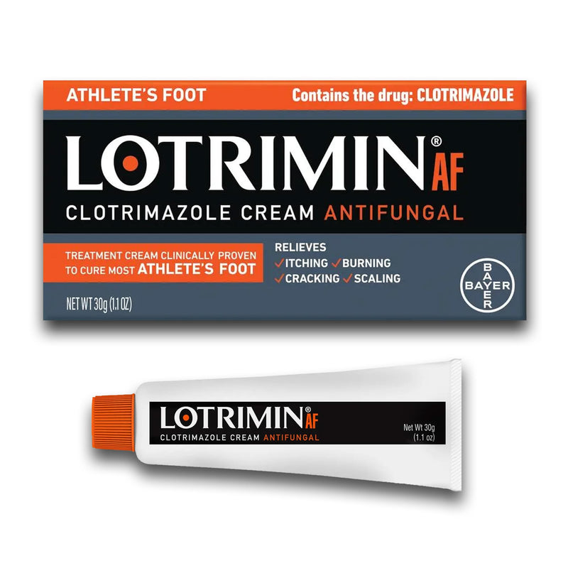 Lotrimin® AF Cream, Athlete's Foot 1% Clotrimazole Antifungal Cream Treatment, Clinically Proven Effective, 1.1 Ounce (New Look) 30 g