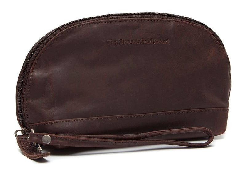Chesterfield Brand Toiletry Bag VENEZIA | Made Of Leather | Large Cosmetics Case For Men And Women For Travel (Brown)