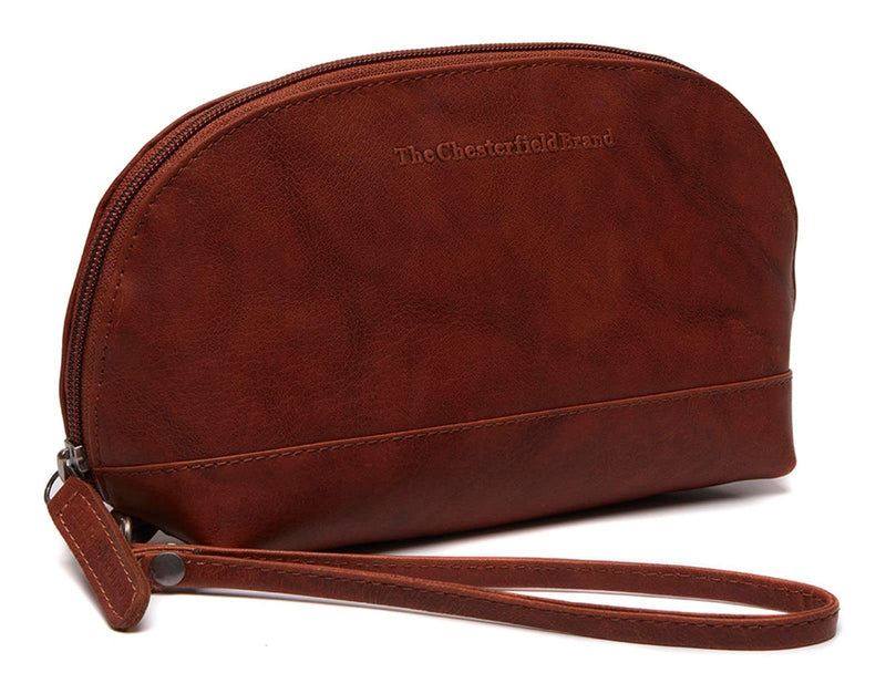Chesterfield Brand Toiletry Bag TORINO | Made Of Leather | Large Cosmetics Case For Men And Women For Travel (Cognac)